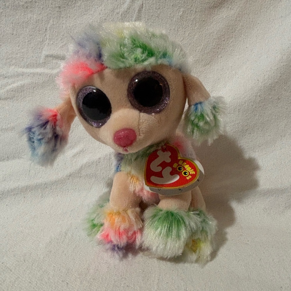 Ty Beanie Boo rainbow poodle